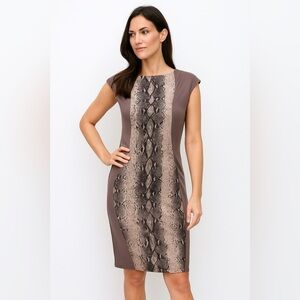 New Snake animal print bodycon dress S 2